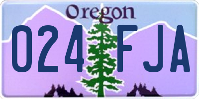 OR license plate 024FJA
