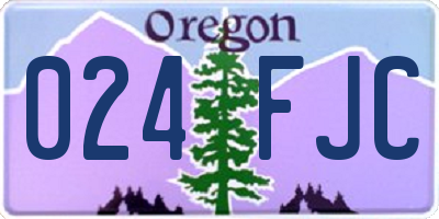 OR license plate 024FJC