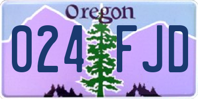 OR license plate 024FJD