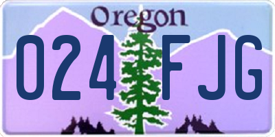 OR license plate 024FJG