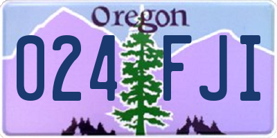 OR license plate 024FJI