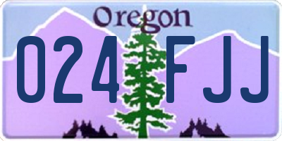 OR license plate 024FJJ