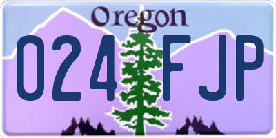 OR license plate 024FJP