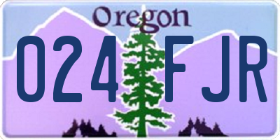 OR license plate 024FJR