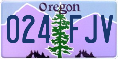 OR license plate 024FJV