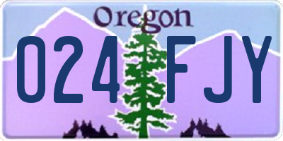 OR license plate 024FJY