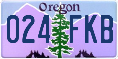 OR license plate 024FKB