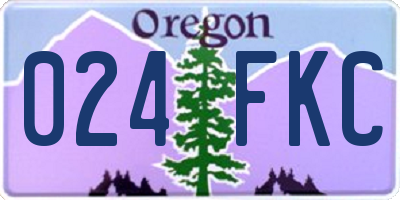 OR license plate 024FKC