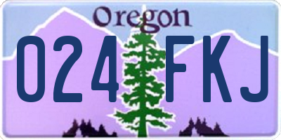 OR license plate 024FKJ