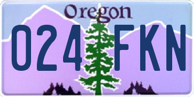 OR license plate 024FKN
