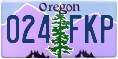 OR license plate 024FKP