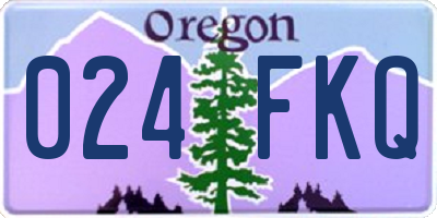 OR license plate 024FKQ
