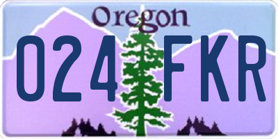OR license plate 024FKR