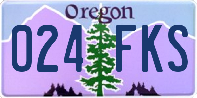 OR license plate 024FKS