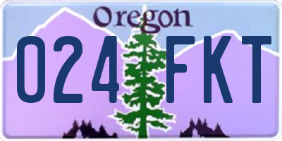 OR license plate 024FKT