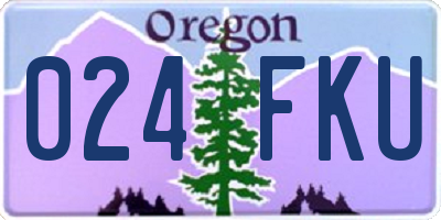 OR license plate 024FKU