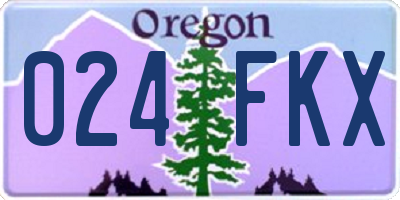 OR license plate 024FKX