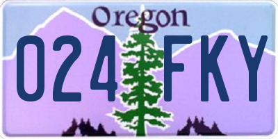 OR license plate 024FKY