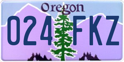 OR license plate 024FKZ