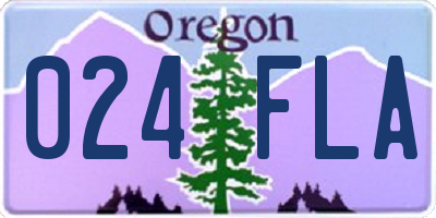 OR license plate 024FLA
