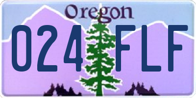 OR license plate 024FLF