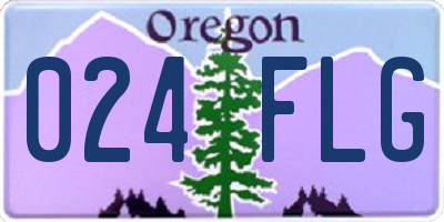 OR license plate 024FLG