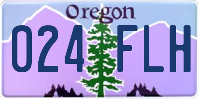 OR license plate 024FLH
