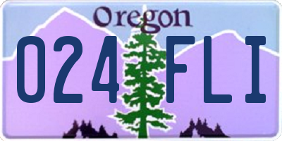 OR license plate 024FLI