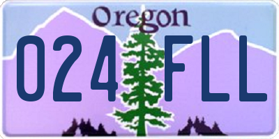 OR license plate 024FLL