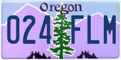 OR license plate 024FLM