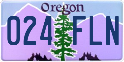 OR license plate 024FLN