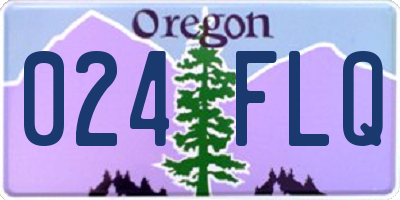 OR license plate 024FLQ