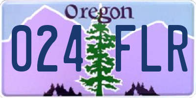 OR license plate 024FLR