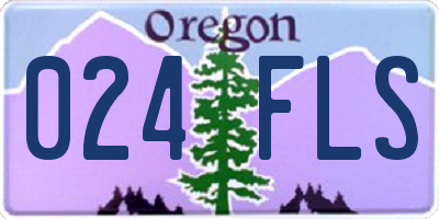 OR license plate 024FLS
