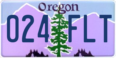 OR license plate 024FLT