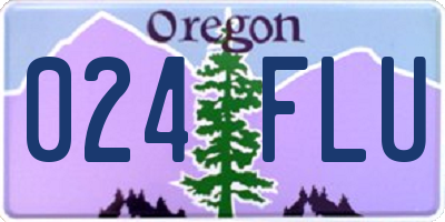 OR license plate 024FLU