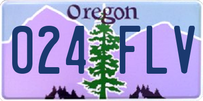OR license plate 024FLV