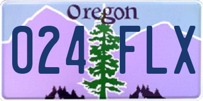 OR license plate 024FLX