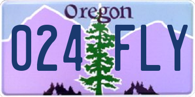 OR license plate 024FLY