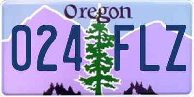 OR license plate 024FLZ