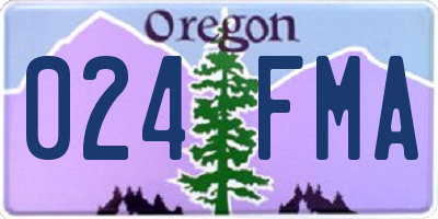 OR license plate 024FMA