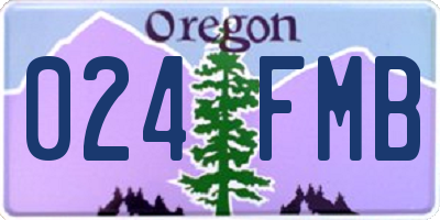 OR license plate 024FMB