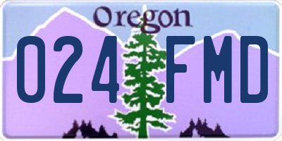 OR license plate 024FMD