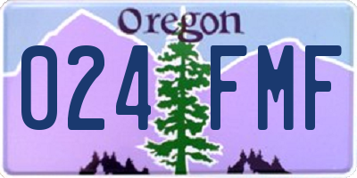 OR license plate 024FMF