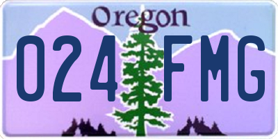 OR license plate 024FMG