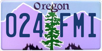 OR license plate 024FMI