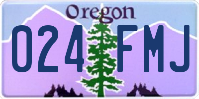 OR license plate 024FMJ