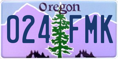 OR license plate 024FMK