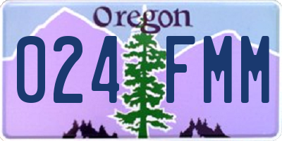 OR license plate 024FMM