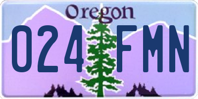 OR license plate 024FMN